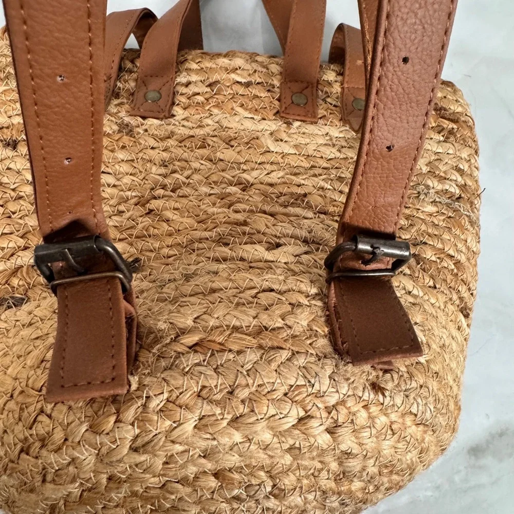 XIX Palms The Shorebreak Jute Insulated Picnic Backpack Mini Cooler Bag Beach